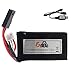 Fistone Rechargeable 7.4V 1000mAh Lithium Battery Pack for RC Car High Speed Racing Vehicle RTR Monster Truck with Charging Cable XH 2P Plug
