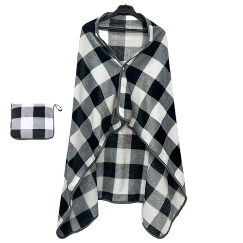 Coperte per aeroplano, coperte di flanella a scialle, coperte da viaggio multifunzionali, cuscini, mantelle pieghevoli, accessori regalo per viaggiatori