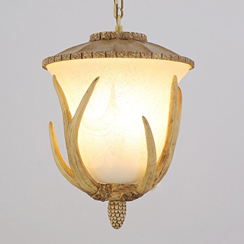 Suspension cornes de cerf vintage luminaire pour bistrot rétro