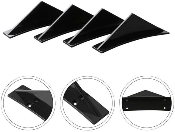 Miniatura 4 de Difusor de parachoques trasero compatible con Chevy Camaro LS LT1 SS 2002-2022 alerón de alerón de tiburón negro brillante, divisor de labios, 4