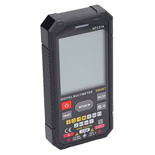 Image of Digital Multimeter Pocket Voltmeter, Smart True RMS Auto Ranging Voltage Tester with Color LCD 3 Result Display AC DC Current Resistance Continuity for Electricians Home ABS Mini