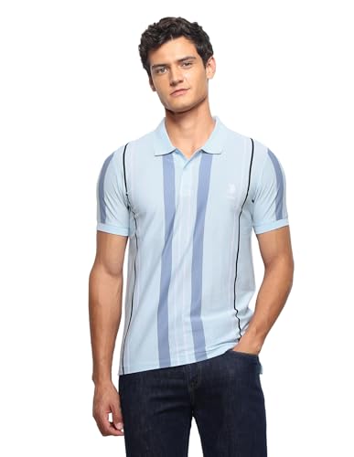 Image of U.s.Polo Association Men's Vertical Striped Slim fit Polo Shirt