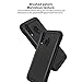 TJS Phone Case Compatible with Samsung Galaxy A50/Galaxy A30/Galaxy A20, with [Full Coverage Tempered Glass Screen Protector] Dual Layer Shock Absorbing Carbon Fiber Back Hard TPU Inner Layer (Black)