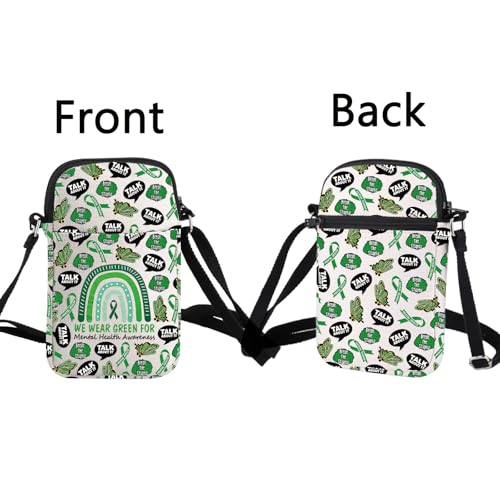 TOBGBE Positive Quotes Mental Health Awareness Gifts For Relieve Anxiety Crossbody Bag Psychologist Gratitude Gift3