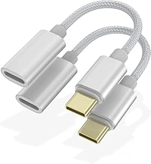 GLUBEE USB C Adapter i OS Lighting Female to USB C Male Adapter - Only Charging Adapter for Galaxy S22/X6/F13/M13/M53 Note 10 Pixel 6/6A and More USB-C Devices (White)
