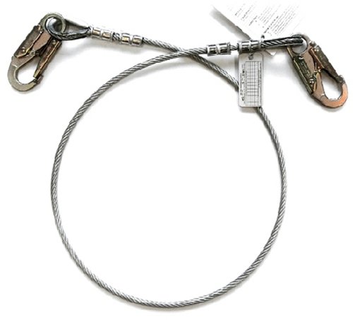 Guardian 10472 6-Foot Vinyl Coated Galvanized Cable Choker Anchor with Snaphook Ends