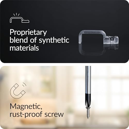 Litcessory Lightstrip Mounting Clip for Philips HUE Lightstrip - 50 Pack, Transparent, Strong, Removable - Includes Wood Screws - Easy Installation