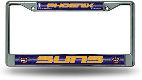 Rico Industries NBA Unisex-Adult Bling Chrome License Plate Frame