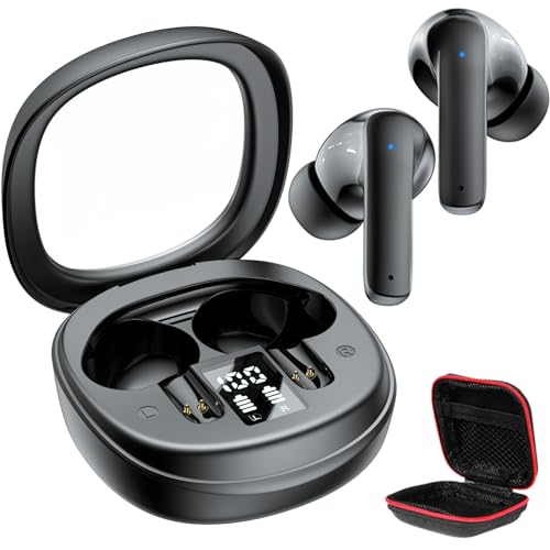 Ecouteurs Bluetooth sans Fil pour Samsung A16 A17 A35 A55 A54 Pixel 8a 9a,Casque Bluetooth 5.3 avec ENC Réduction Bruit Mic LED HiFI Son Stéréo 50H Durée Lecture USB-C Charge Rapide pour iPhone 16e 17