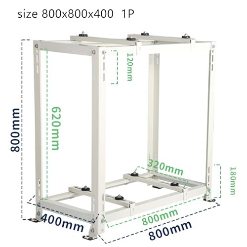 Abdeckung für Klimaanlagen für den Außenbereich, robuster Aluminium- Zaun, Anti- Diebstahl- Design, Geräuschreduzierung, vielseitiges Regal, Pflanzenständer für Außengeräte-2