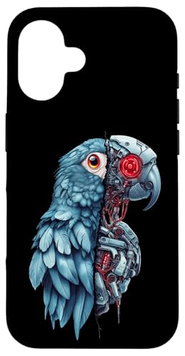 �ʔ����I�E�����{�b�g�������D�ƃT�C�{�[�O�I�E�����{�b�g Robot Parrot Lover Cyborg AI �X�}�z�P�[�X iPhone 16 �p