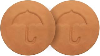 2 Pcs Terracotta Brown Sugar Saver- Reusable Brown Sugar Keeper Disc to Keep Food Soft and Moisture in Storage Container Regulating Food Safe Stone for Cookies, Marshmallows & Dried Fruit