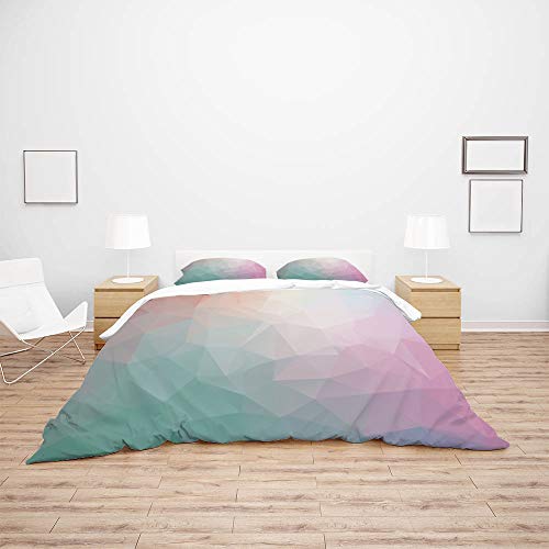 Parure de lit 3 pièces ultra douce housse de couette géométrique - 4