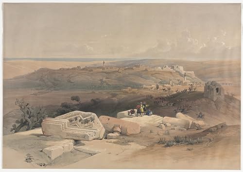 Toile murale Gaza David Roberts pour salon : grand tableau deco 60x90cm