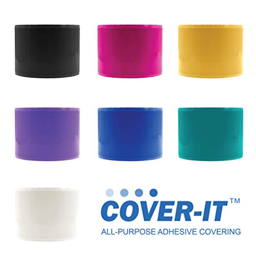 Pac-Dent Cover-It Barrier Film, Adhesive Tape Sheets To Protect Hard Surfaces, 1200 Sheets, 4 Inches X 6 Inches, Black #TOP3