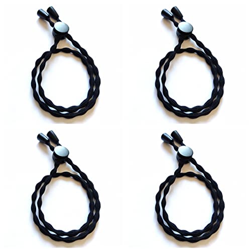 AICILY 4 PCS Adjustable Length Hairband Afro Puff Ponytail hairtie Long Cushioned Headband Long Hair Ties for Women Thick, Braided, Kinky, Curly, Natural Hair,Focs Locs Crochet Hair (A-4PCS)