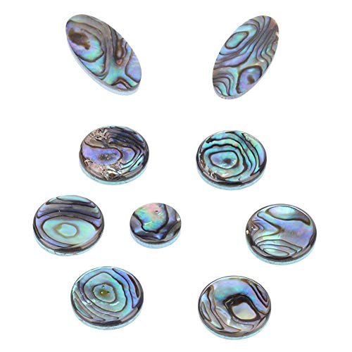 9pcs Saxophone Abalone, SAX Abalone Shell Saxophone Key Button Shell Key Buttons Inlays Accessory Parts Replacement for Alto Tenor Soprano Saxophone - Thumbnail 4