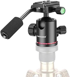 Neewer Heavy Duty Camera Tripod Ball Head with Handle and 1/4 inch Quick