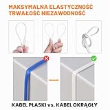 Ercielook Kabel Lan 10 m, kabel sieciowy Cat8 o dużej prędkości, do użytku wewnątrz i na zewnątrz, 40 Gbit/s, 2000 MHz z pozłacaną wtyczką RJ45, odporny na warunki atmosferyczne, odporny na działanie