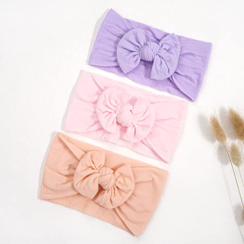 20Pcs Baby Girls Headbands Soft Nylon Newborns Headbands 4.5Inch Hair Bows Elastic Hairbands Hair Accessories For Newborns Infants Toddlers Girls Kids #TOP4