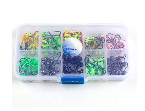 Fishcm Fishing Hook Set With Tackle Box - 100 Pieces Of Saltwater And Freshwater Jig Heads (1G To 2G) For Fishing Jigs #TOP3