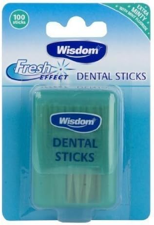 Wisdom WIS1223 Wood Dental Sticks with Mint Fluoride, Pack of 3