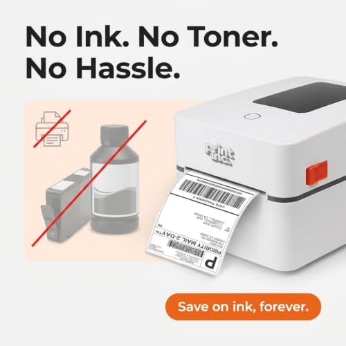 Image of PrintInc Mark 1 Max - 4x6 Thermal Shipping Label Printer | USB | 152mm /s High-Speed | for Amazon, Meesho, Shopify Sellers | No Ink Required | 1 Year Warranty