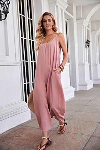 Image of BUENOS NINOS Women's V Neck Floral Maxi Dress Boho Printed Adjustable Spaghetti Strap Ethnic Beach Long Dress with Pockets