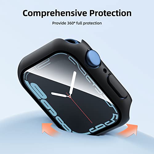 Apple Watch 7 Hülle NEW’C 2 Stück mit Glas Displayschutz für 41mm