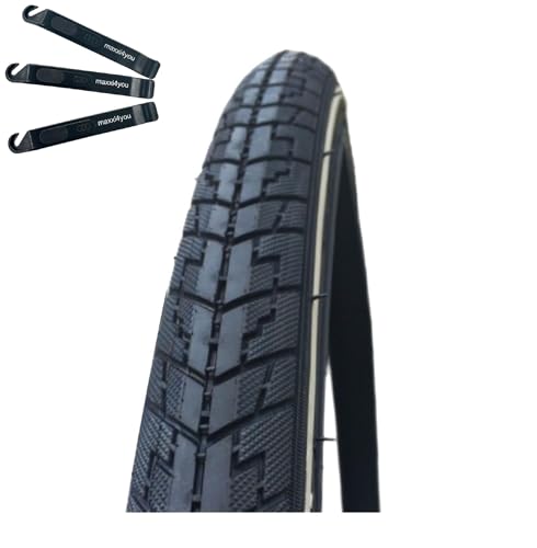 1 x Rexway Dart Pannenschutz Fahrradreifen Schwarz mit Reflex 32-622 (28 x 1,25) inkl. maxxi4you Reifenheber