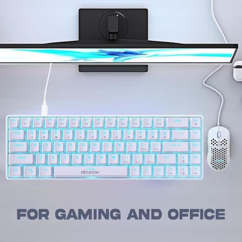Clavier de jeu mécanique touches interchangeables abucow clavier compact filaire rétroéclairé - 6