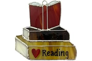 Glass Cover: I Love Reading/Stained Glass Stack of Books