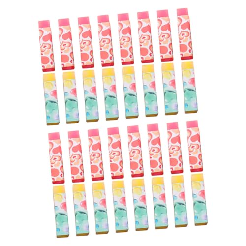 LRXIYODE Gomas de Borrar en Forma de Corazón 32 Piezas Mini Borradores Kawaii para Niñas y Recuerdos para Fiestas y Recompensas Escolares Diseño Ergonómico y Colores Rojo y Amarillo