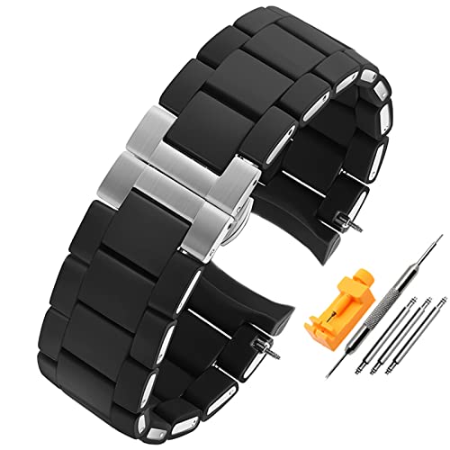 Bracelet silicone Armani AR5905 20mm noir : réparez votre montre