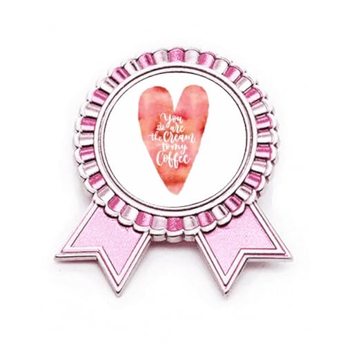 Broche café You Are To My Coffee rose en métal pour look working girl