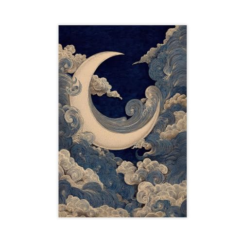 Poster nouvelle lune grand format pour habiller un mur de bureau vide