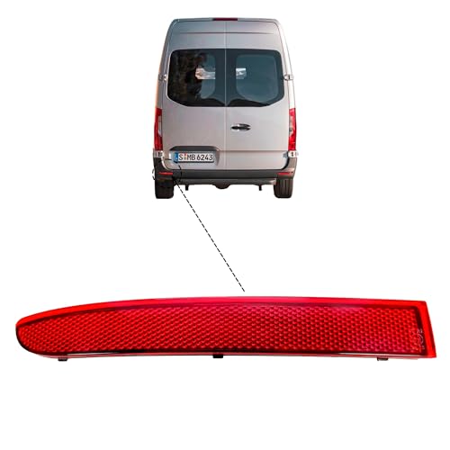 Image of Replacement Driver Left Side Rear Reflector for Freightliner Mercedes Sprinter 907 910 1500 2500 3500 from 2019 to 2024