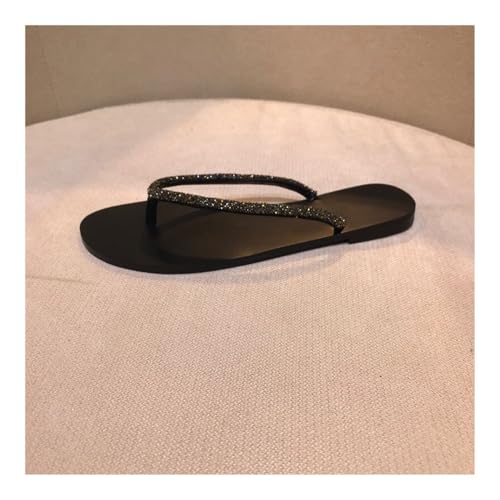 Sandals, Women's Black Flip Flops Sandals - Summer Beach Flat Comfortable Slippers4