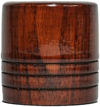 Paras | Wooden Rod Finials – 8Pc Drum Shape | Teak Finish End Cap Set for 1 Inch (25mm) Curtain Rods & Poles | Decorative Flat End Caps for Curtain Hardware