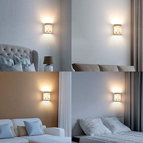 Trlife White Wall Sconce, Led Wall Sconce 9W 3000K Warm White Sconce Wall Lighting, Led Wall Sconce With Frosted Cover For Bedroom Hallway Stairway Porch Office Hotel (1 Pack, 1 Led Bulb Included) #TOP1