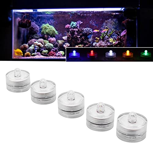 5パック水中ティーライト水族館用防水カラフルな水中プールライト [5]