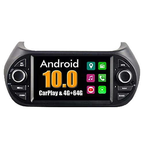 RoverOne Système Android Autoradio pour Fiat Fiorino Qubo pour Citroen Nemo pour Peugeot Bipper 2008-2015 avec Multimédia Radio Stéréo GPS Navigation Radio USB Bluetooth Mirror Link