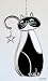 Stained Glass Cat Sun Catcher, Black
