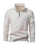 【Caractéristiques】 : notre pull doublé en polaire pour homme est le résultat d'un designer expérimenté. Col montant classique, col zippé 1/4, manches longues, couleur unie, doublure en laine épaisse sur tout le corps et les bras, élasticité douce, donnent à ce t-shirt de sport un aspect texturé et ajusté.