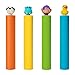 Water Blaster Soaker Gun - 4 Pack Safe Foam Noodles Pump Action Outdoor Water Toy for Kids and Adults - Pool Beach Yard and Park Play. 4 Animal Figures in 4 Bright Colors. Up to 30 ft. Blast