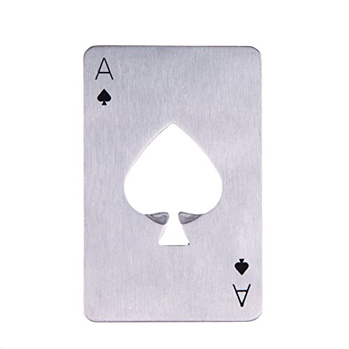 Mikolot élégant Nouveau Hot vente en acier inoxydable carte de jeu de poker de pique Bar Outil Cover