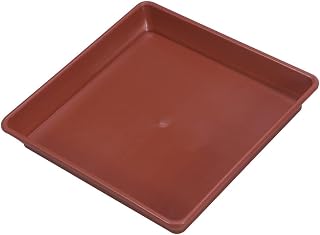 IWOWHERO 10 Unidades Bandejas Cuadradas de Resina para Macetas Resistentes al Calor para Jardín Interior y Exterior Protector de Superficies para Plantas Color Rojo