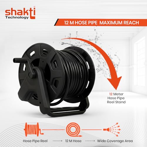 Image of Shakti Technology S-2.5KW R High-Pressure Washer, 2500W | Max 180 Bar Electric Power Cleaner with 12M Hose Reel, Professional Foam Cannon & 4 Nozzles for Car, Patio, and Heavy-Duty Cleaning