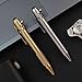 Cool Hand 4.9'' Brass Bolt Action Pen with Retractable Stylus Tip for Any Touch Screen, Ballpoint Ink Refillable, Compact Size, Skelton Out Deep Pocket Clip (Brass)