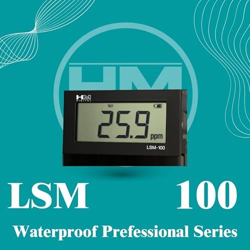 Image of HM Digital LSM-100 Professional EC /TDS Monitor Large Display, ATC, ±2% Accuracy, 0-9999 ppm Inline Conductivity Monitor with 3m Cable for RO Plants & Hydroponics